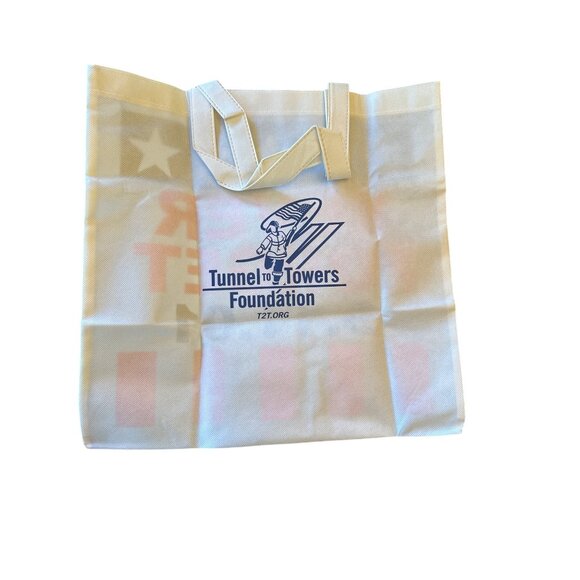 Patriotic Canvas Tote Bag With Never Forget 9.11.01 Design - Tunnel To Towers Fo - Picture 2 of 3